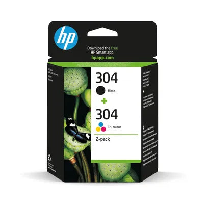 HP 304 Black/304 2-pack Cyan/Magenta/Yellow Original Ink Cartridges