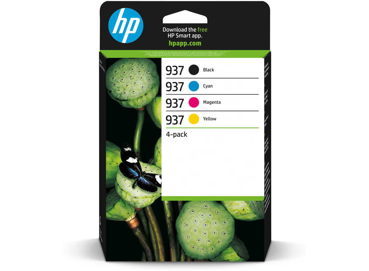 HP 937 4-pack Black/Cyan/Magenta/Yellow Original Ink Cartridges