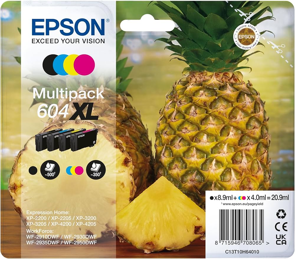 Epson 604XL High Capacity CMYK Ink Multipack