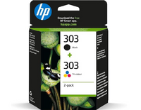 HP 303 2-pack Cyan/Magenta/Yellow Original Ink Cartridges